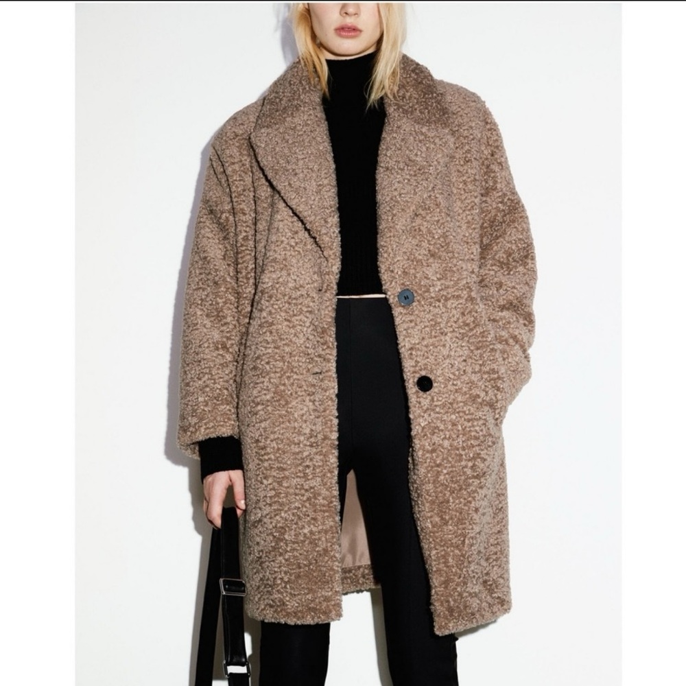 Zara Women's Shearling Teddy Coat